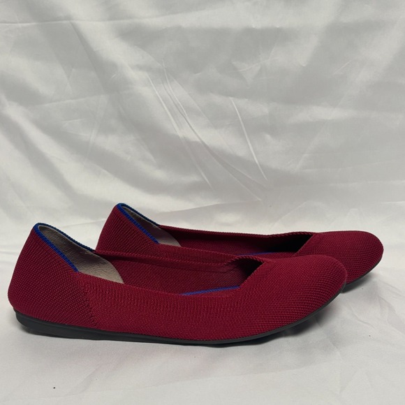 Rothys Scooter Bright Red The Flats Comfort Ballet Shoe Classic Round Toe Sz W6 - Picture 5 of 7